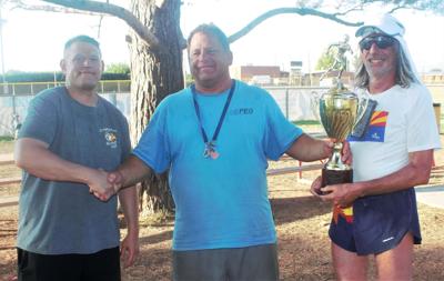 Race photo from 2019 with Schuster.